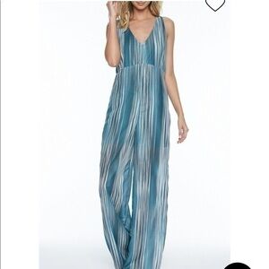 Everly Blue Halter Jumpsuit